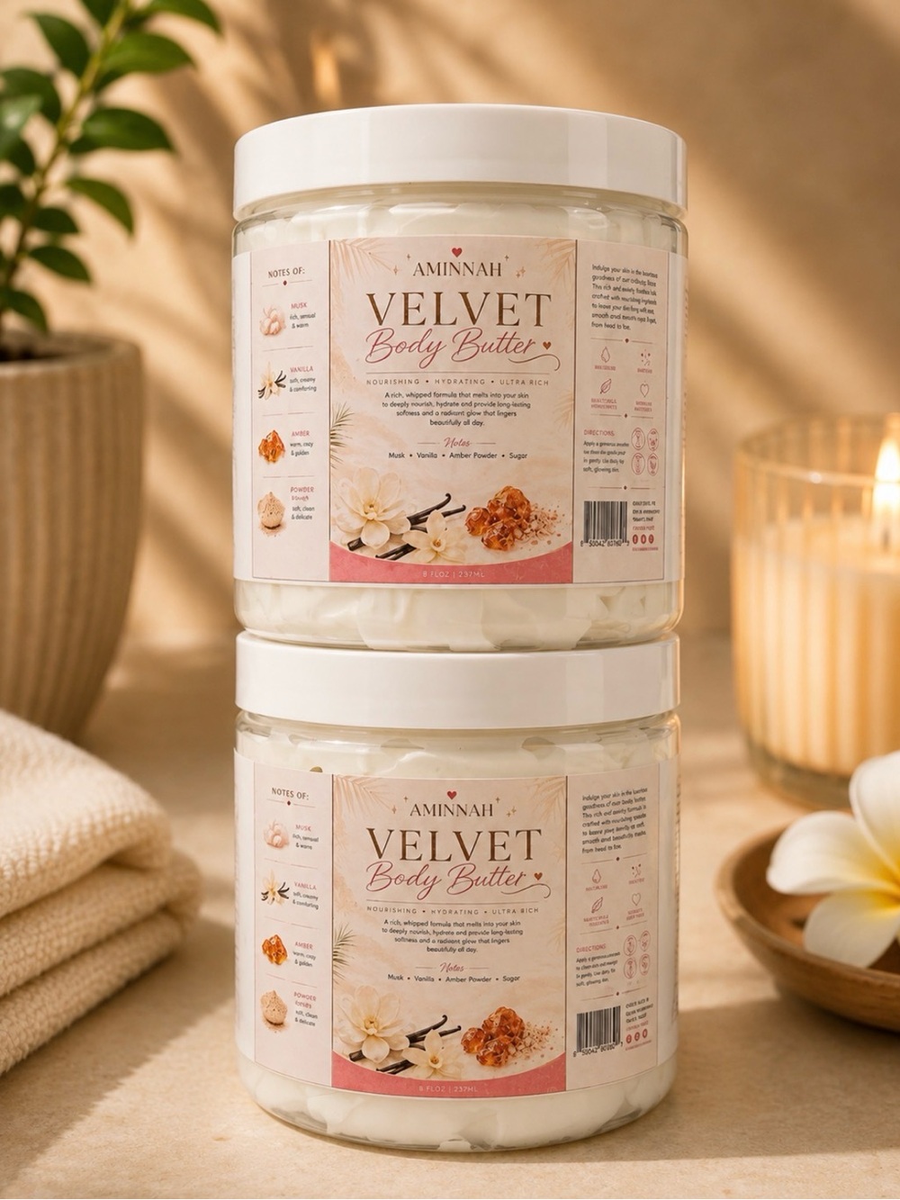 Aminnah (NWT) Velvet Body Butter — Set of 2